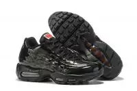 newest nike air max 95 by christian casual style leather black hommes